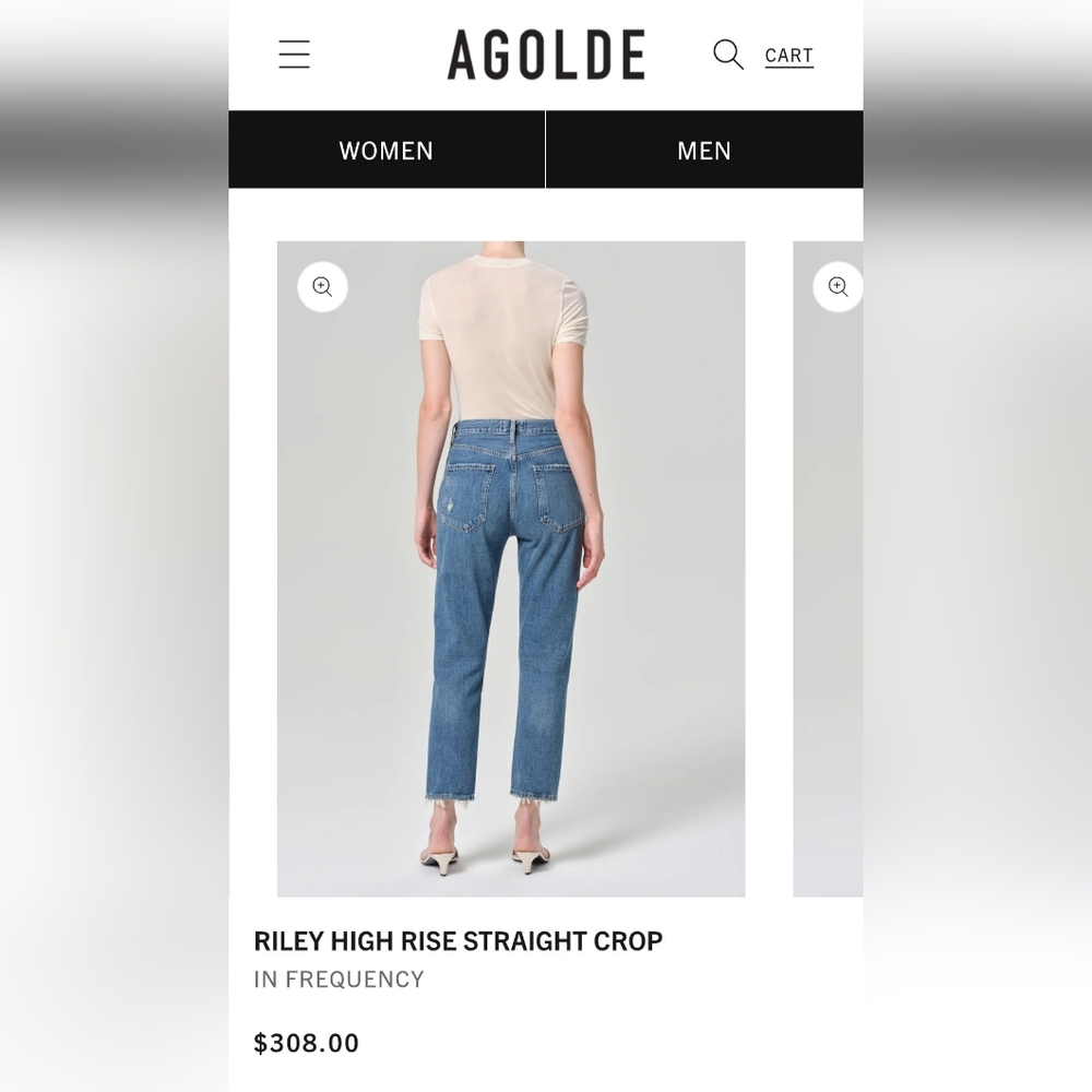 Agolde Cropped Straight-Leg Jeans in Light Blue Denim - Picture 11 of 11